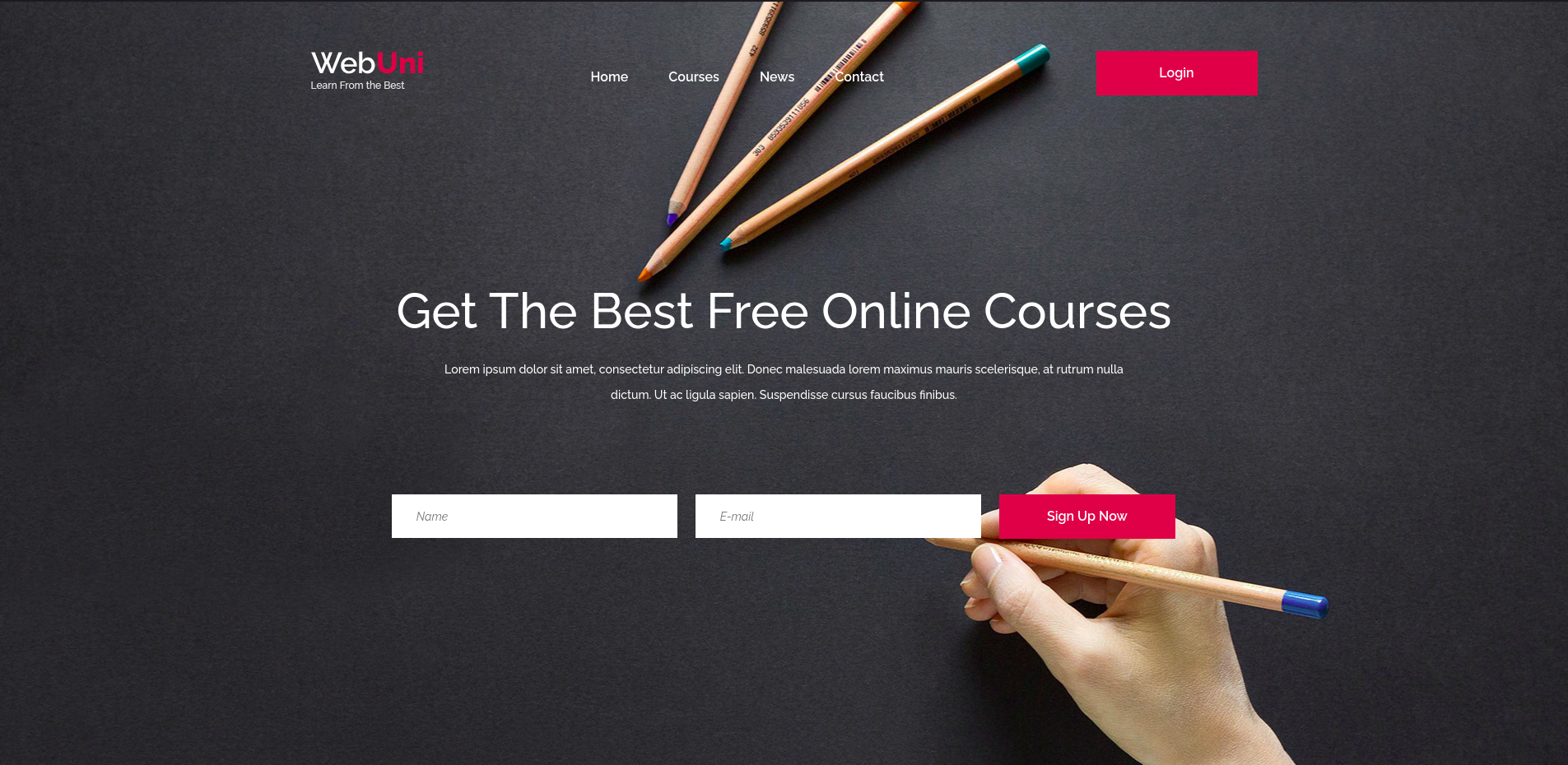 Landing page design preview